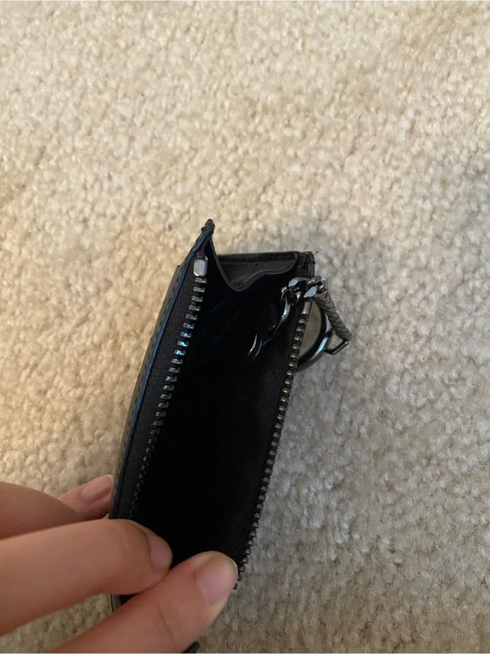Mackage Zip Card Case With Keychain Black.